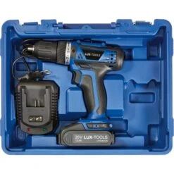 LUX-TOOLS 20 V Akku-Bohrschrauber ABS-20Li Inkl. 1,5 Ah Akku, Mit Koffer -Werkzeugladen 4007873808036 S03 180719