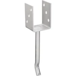 LUX Pfostenträger U-Form Mit Steindolle Edelstahl 200 Mm X 71 Mm X 60 Mm