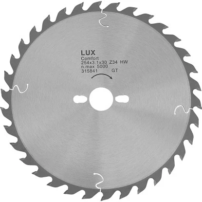 LUX HM-Kappsägeblatt Holz Ø 254 Mm 34 Zähne 1 LUX HM-Kappsägeblatt Holz Ø 254 Mm 34 Zähne