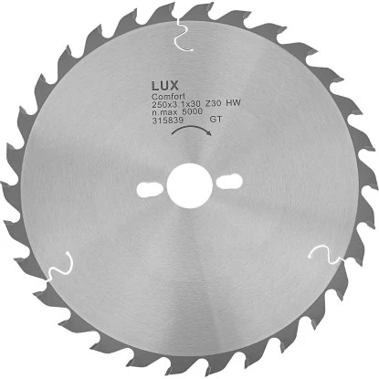 LUX HM-Kappsägeblatt Holz Ø 250 Mm 30 Zähne 1 LUX HM-Kappsägeblatt Holz Ø 250 Mm 30 Zähne